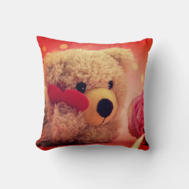 クマぬいぐるみハート クッション