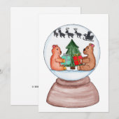 クマのいるスノードーム シーズンカード (正面/裏面)