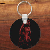 クマのうなり声 キーホルダー (正面)