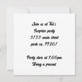 クマのぬいぐるみが入った自動販売機 招待状 (裏面)