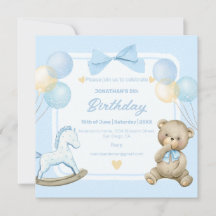 クマのぬいぐるみとゆらゆら馬