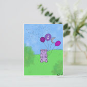 クマのぬいぐるみポスター ポストカード (スタンド正面)