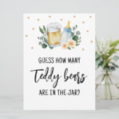 クマのぬいぐるみ菓子数当てゲーム看板 招待状 (スタンド正面)