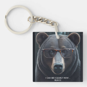クマのぬいぐるみ I CAN SEE CLEARLY NOW キーホルダー