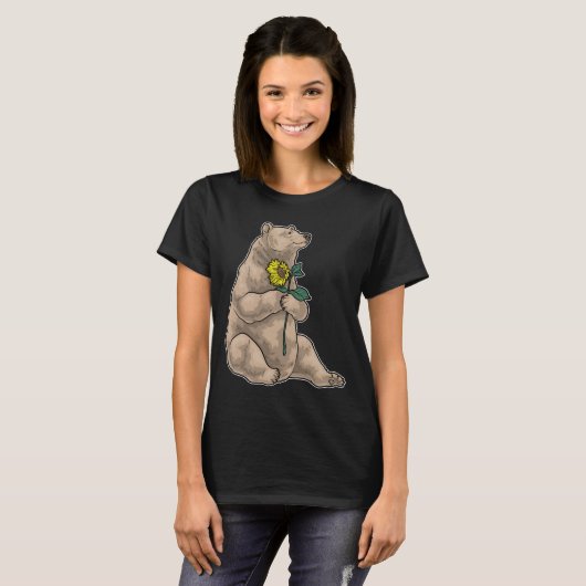 クマのひまわり Tシャツ (正面フル)