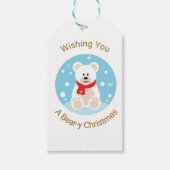 クマのようなクリスマスをお祈り ギフトタグ (正面)