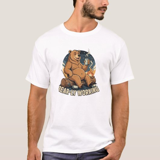 クマのように働く Tシャツ (正面)
