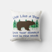 クマのように生きる クッション (正面)