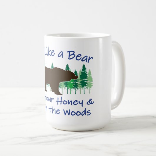 クマのように生きる コーヒーマグカップ (正面右)