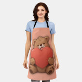 クマのカドル エプロン (着用した状態)