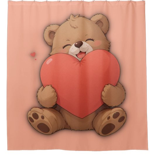 クマのカドル シャワーカーテン (正面)