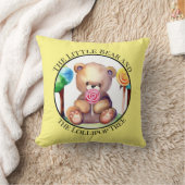 クマのカラー水色装飾用クッション クッション (ブランケット)