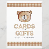 クマのカードとギフトのサイン (正面)