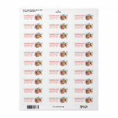 クマのギフトのチャウ住所 シールカスタマイズ ラベル (フルシート)