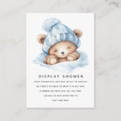 クマのギフト表示シャワーを嗅ぎ上げる エンクロージャーカード (正面)