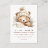 クマのギフト表示シャワーを嗅ぎ上げる エンクロージャーカード (正面)