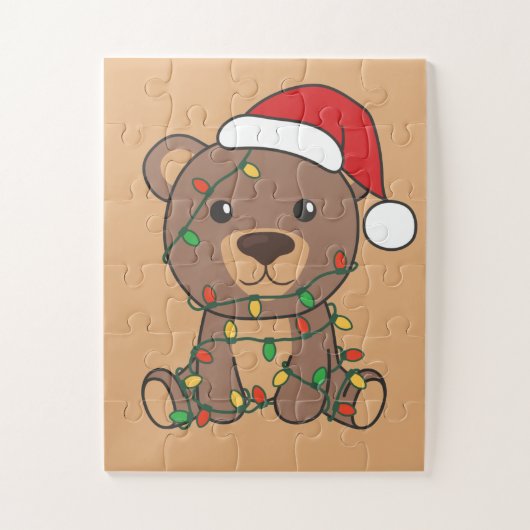クマのクリスマスウィンターアニマルベアーズジグソーパズル ジグソーパズル (縦)
