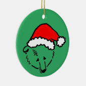 クマのクリスマスオーナメント セラミックオーナメント (右)