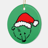 クマのクリスマスオーナメント セラミックオーナメント (左)