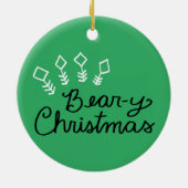 クマのクリスマスオーナメント セラミックオーナメント (裏面)