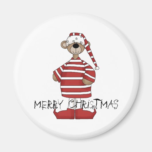 クマのクリスマスマグネット マグネット (正面)