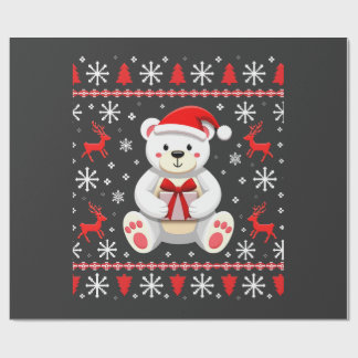 クマのクリスマス クリスマス ラッピングペーパー