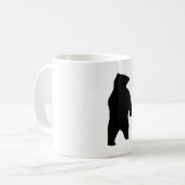 クマのシルエット コーヒーマグカップ (正面左)