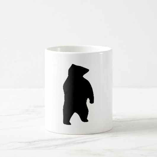 クマのシルエット コーヒーマグカップ (中央)