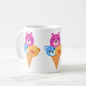 クマのスコップアイスクリームコーン コーヒーマグカップ (正面左)