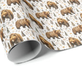 クマのテーマのギフトラップ野生動物 ラッピングペーパー (ロールコーナー)