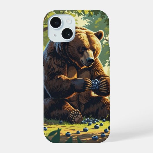 クマのテーマ  iPhone 15ケース (裏面)