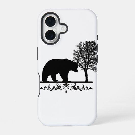 クマのデザインのiPhoneケース iPhone 16ケース (裏面)