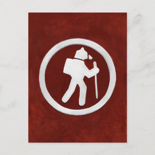 クマのトレイルマーカー ポストカード (正面)