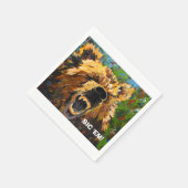 クマのナプキン スタンダードカクテルナプキン (角)