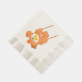 クマのナプキン 縁ありランチョンナプキン (角)