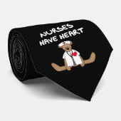 クマのナースにはハートTシャツとギフトがある ネクタイ (ロール)