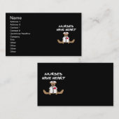 クマのナースにはハートTシャツとギフトがある 名刺 (正面/裏面)