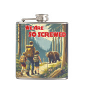 クマのハイキングをしていると思う フラスク (正面)