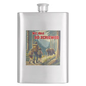 クマのハイキングをしていると思う フラスク (正面)