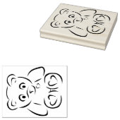 クマのハグスタンプ ラバースタンプ (押印)