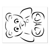 クマのハグスタンプ ラバースタンプ (インプリント)