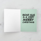 クマのハグ クリスマスカード カード (内部)