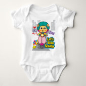 クマのバイク ベビーボディスーツ (正面)