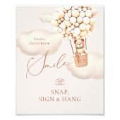 クマのバルーン写真ゲストブックスナップつるシーン フォトプリント            (正面)