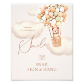 クマのバルーン写真ゲストブックスナップつるシーン フォトプリント            (正面)