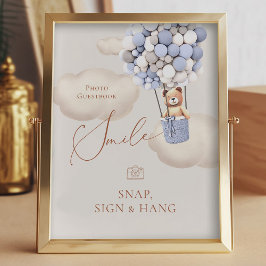 クマのバルーン写真ゲストブックスナップつるシーン フォトプリント