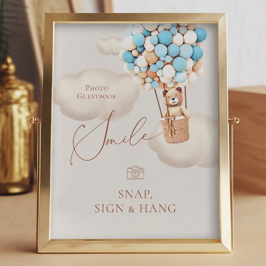 クマのバルーン写真ゲストブックスナップつるシーン フォトプリント           