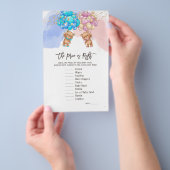 クマのバルーン右の価格、ジェンダーの表示ゲーム チラシ (ハンドル)