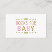 クマのバルーン赤ちゃんシャワー代わりに本を持って エンクロージャーカード (裏面)