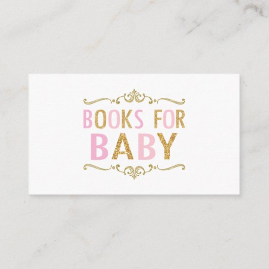 クマのバルーン赤ちゃんシャワー代わりに本を持って エンクロージャーカード (裏面)